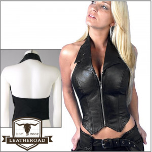 Gilet in pelle a
