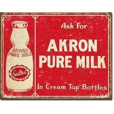 Akron Pure Milk Cream Top Bottles