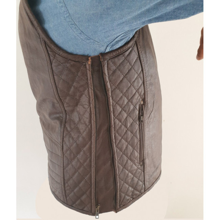 Gilet in pelle