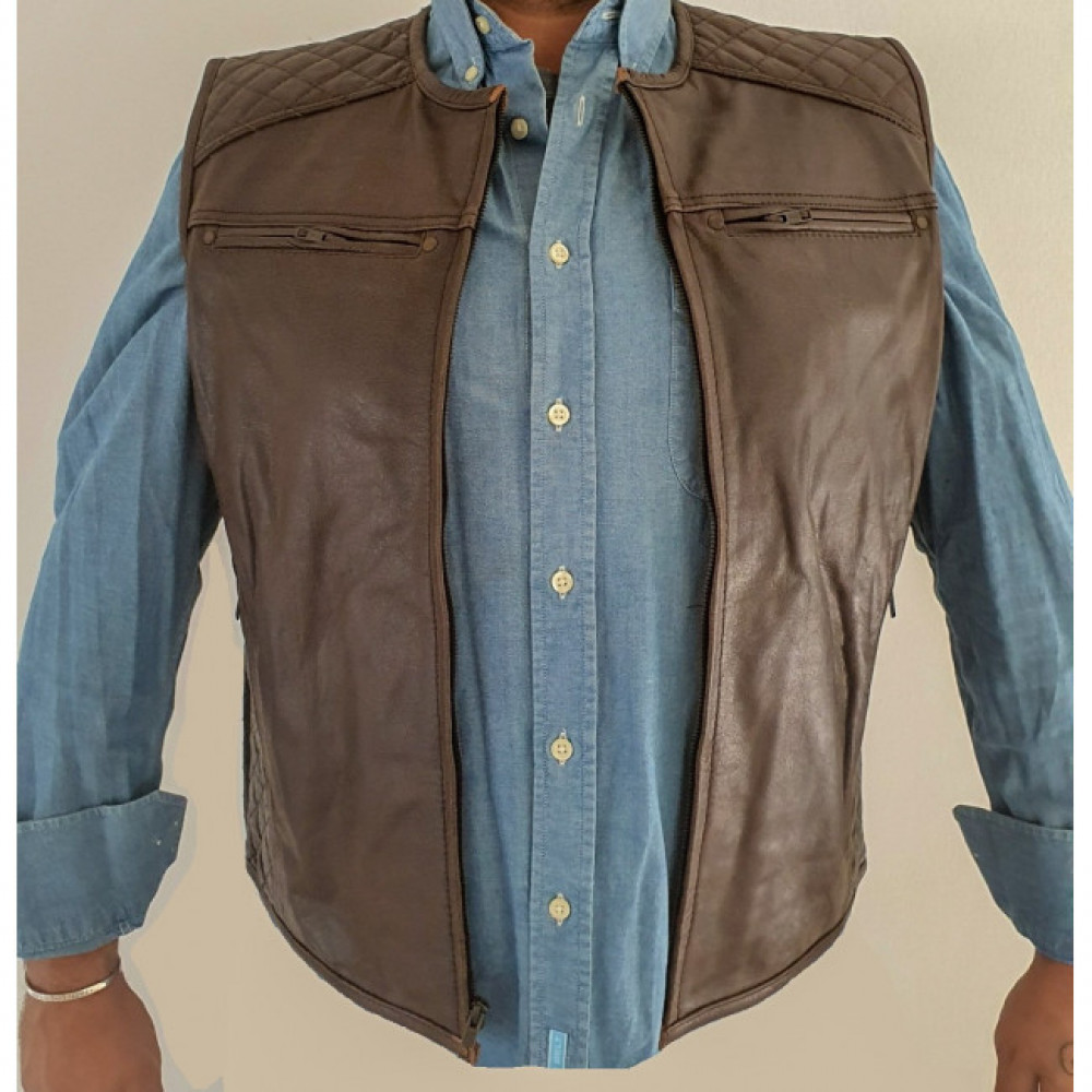 Gilet in pelle