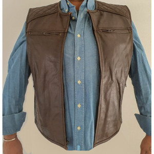 Gilet in pelle
