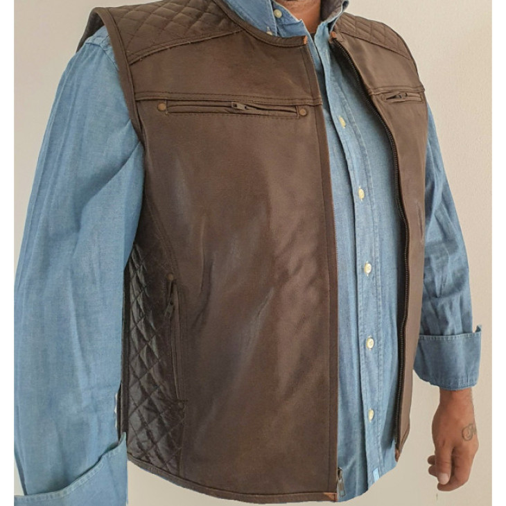 Gilet in pelle