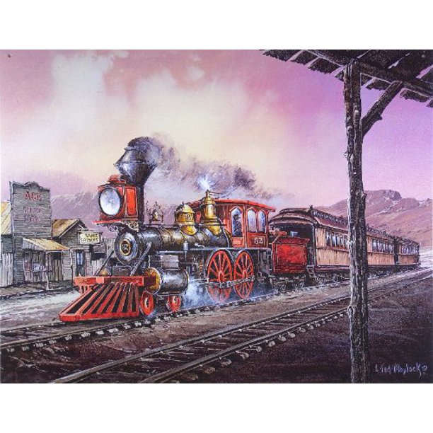 Targa Metallica Blaylock 82 Rollin' Thru Steam Locomotive Train