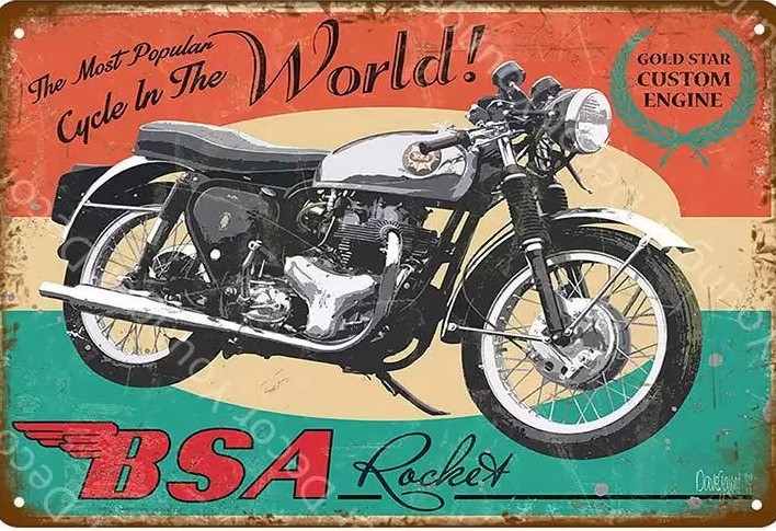 Targa Metallica BSA Rocket