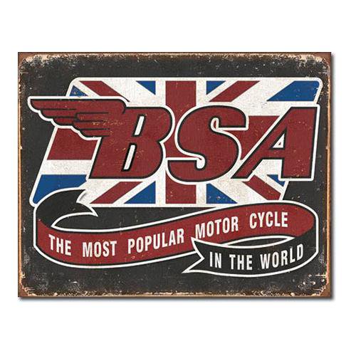 Targa Metallica Bsa The Most Popular Motorcycle In The World
