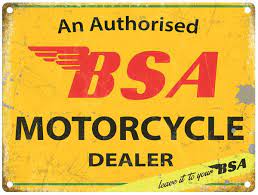 Targa Metallica BSA An Authorized Dealer