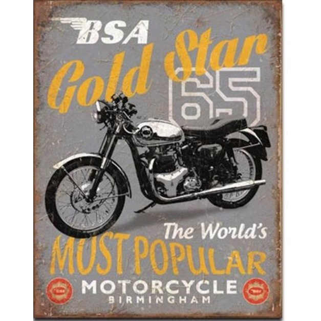 Targa Metallica BSA 65 Gold Star British Motorcycle