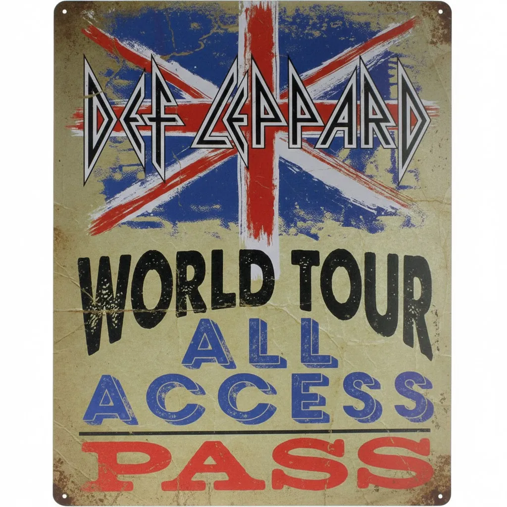 Targa Metallica Def Leppard World Tour All Access Pass