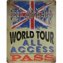 Targa Metallica Def Leppard World Tour All Access Pass