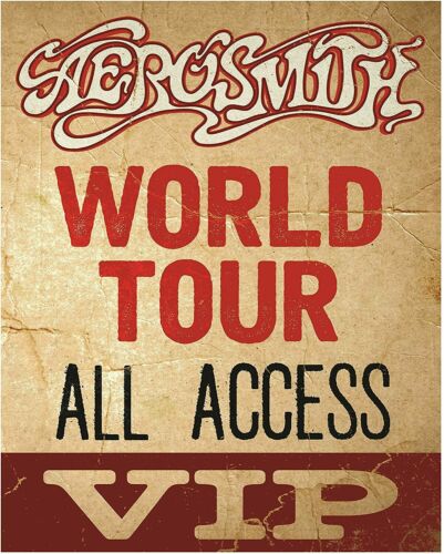 Targa metallica Aerosmith World Tour