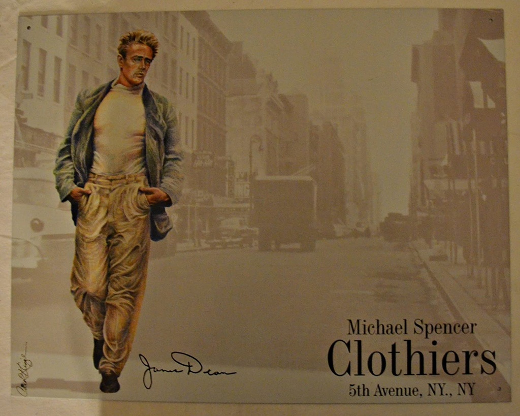 Targa Metallica James Dean Michael Spencer Clothiers
