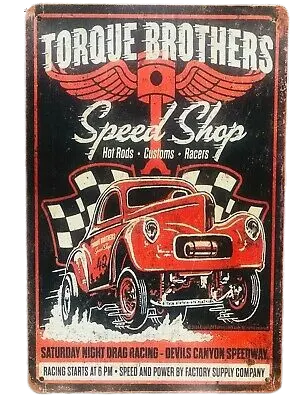 Targa Metallica Torque Brothers Speed Shop Hot Rods Customs Racers