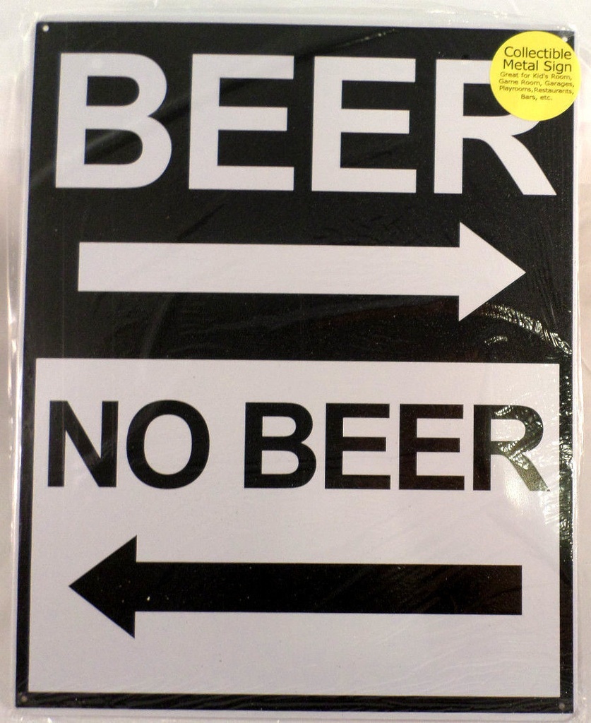 Targa Metallica Beer No Beer