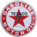 Targa Metallica Bombata Texaco Gasoline Motor Oil