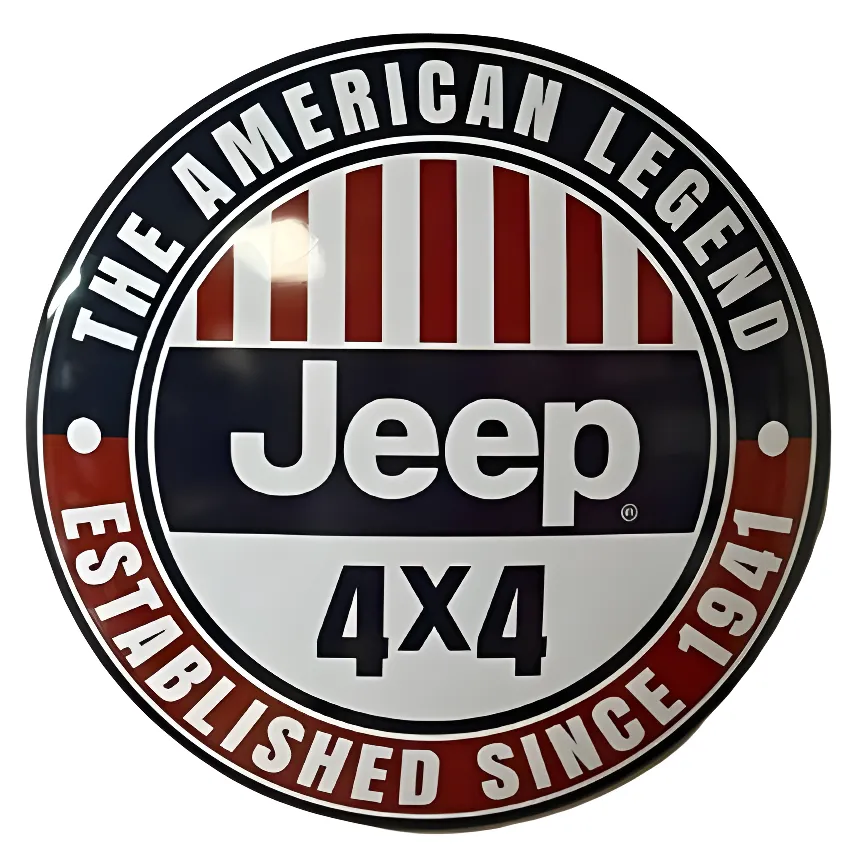 Targa Metallica Bombata Jeep 4X4