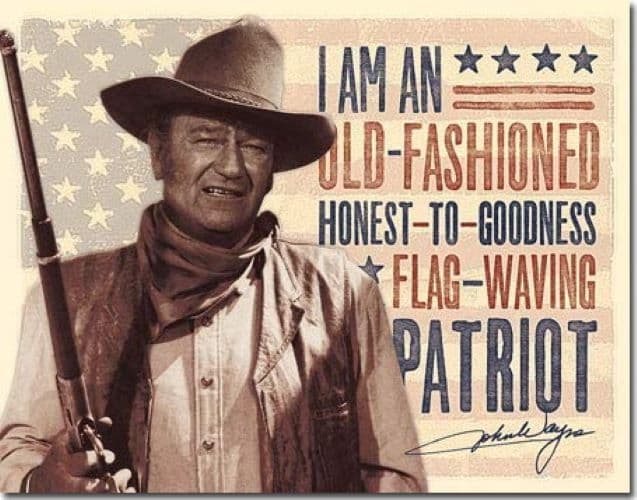 Targa Metallica John Wayne Patriot