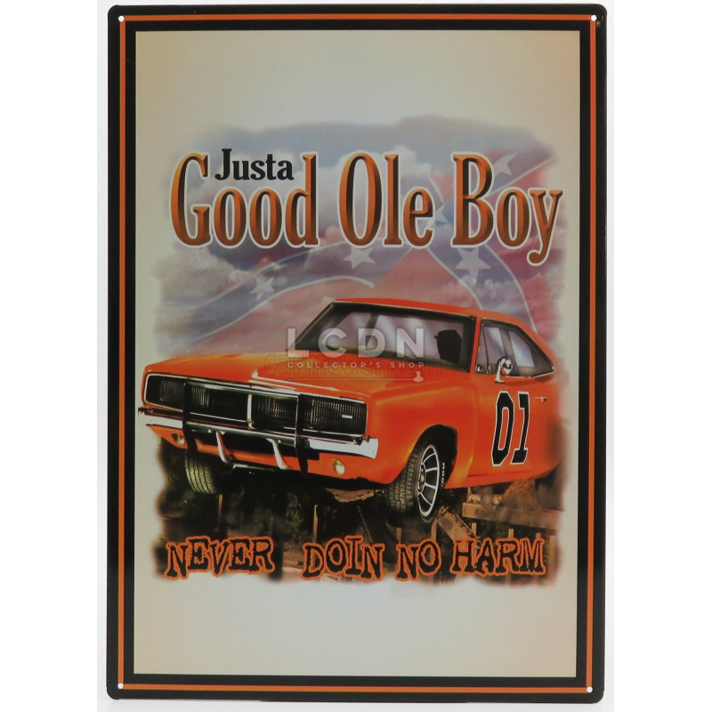 Targa Metallica Generale Lee Dukes Of Hazzard Justa Good Ole Boy