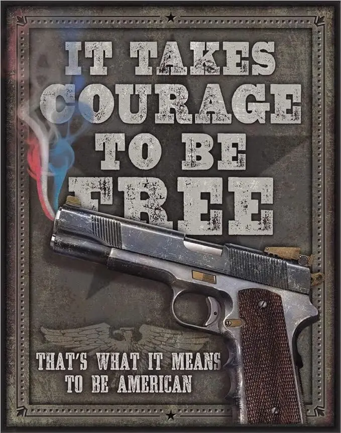 [605279220441] Targa Metallica Colt It Takes Courage To Be Free