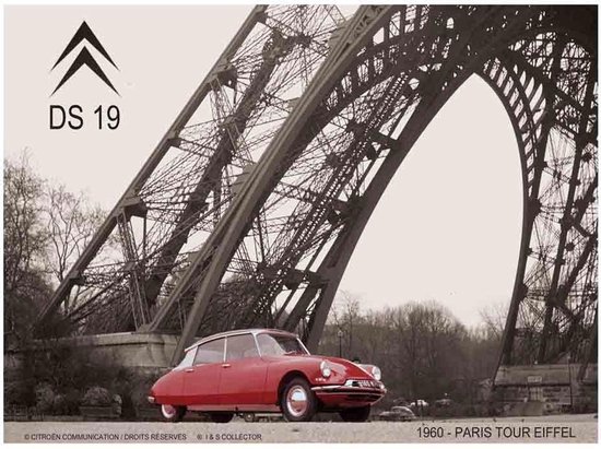 Targa Metallica Citroen DS19 Paris