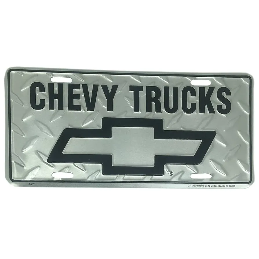 Targa Auto Decorativa Chevy Trucks