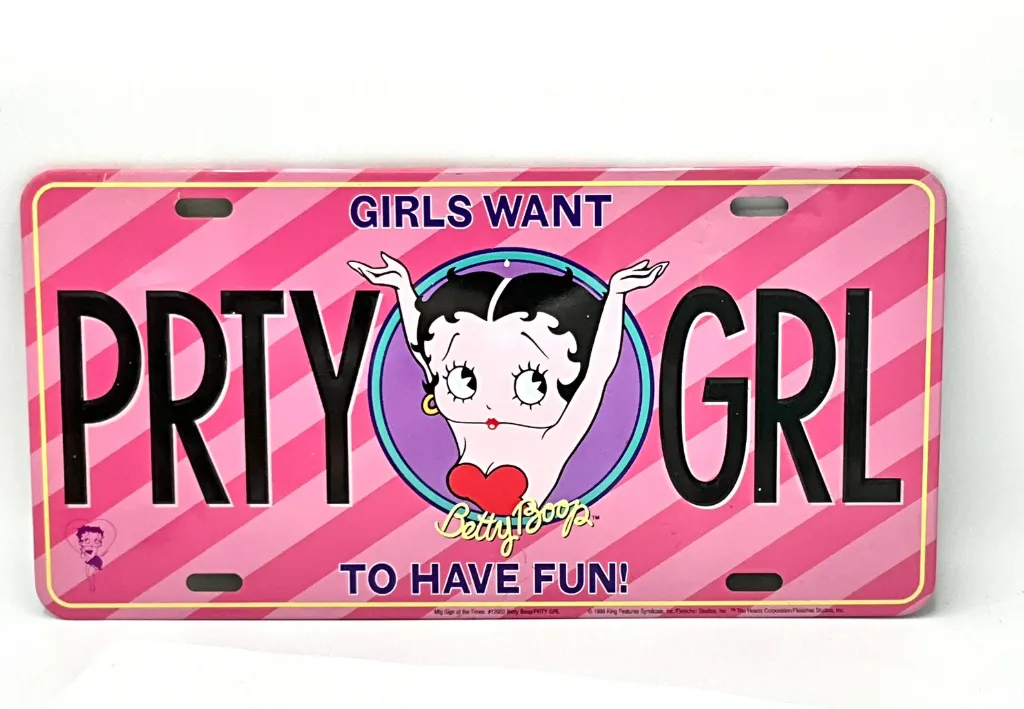 Targa Metallica Betty Boop PRTY GRL
