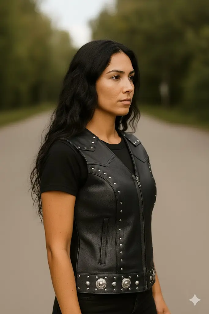 Gilet Borchiato Donna