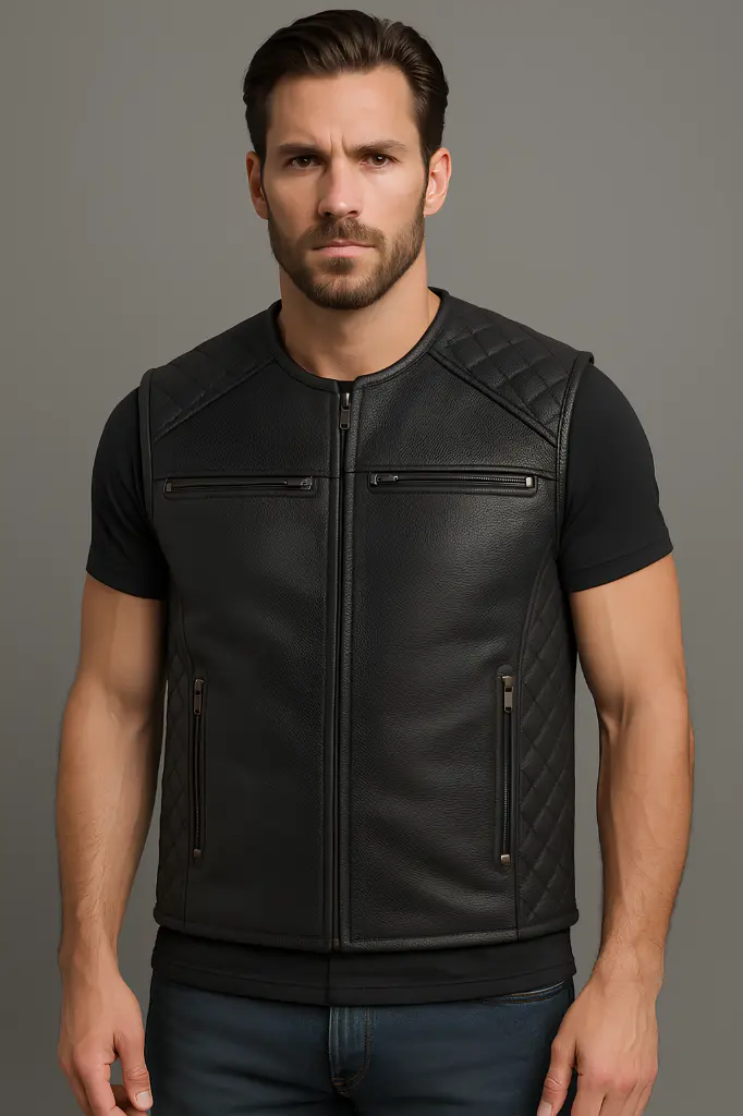 [9322155665] Gilet In Pelle Mod.Trap  (S)