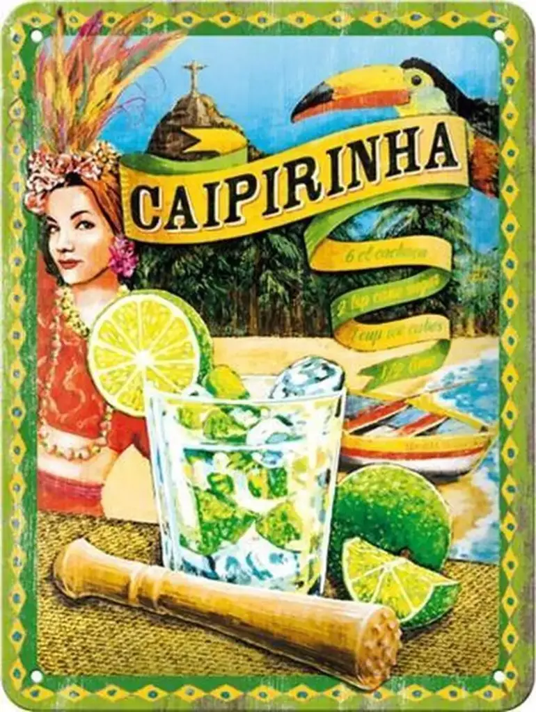 Targa Metallica Caipirinha