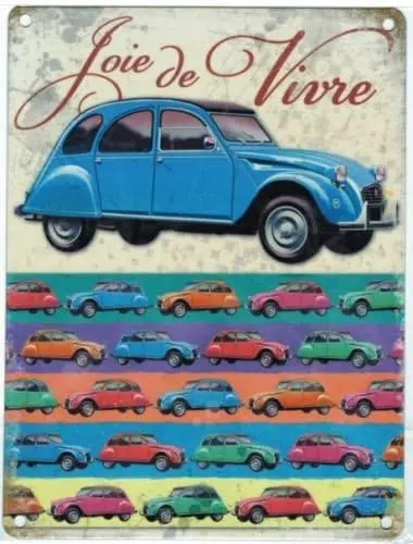 Targa Metallica Citroen 2 CV' "Joie De Vivre"