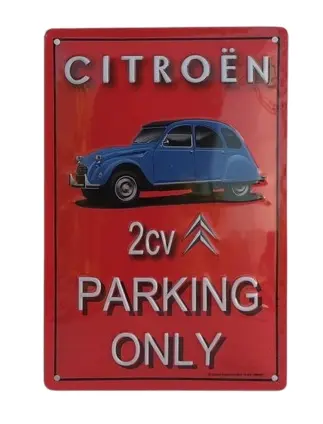 Targa Metallica Citroen Parking Only