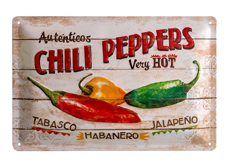 Targa Metallica Chili Peppers