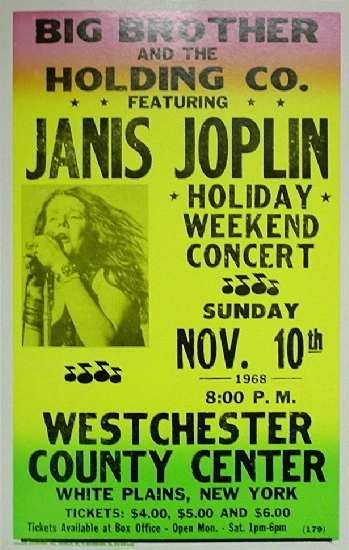 Janis Joplin Poster Nov.68