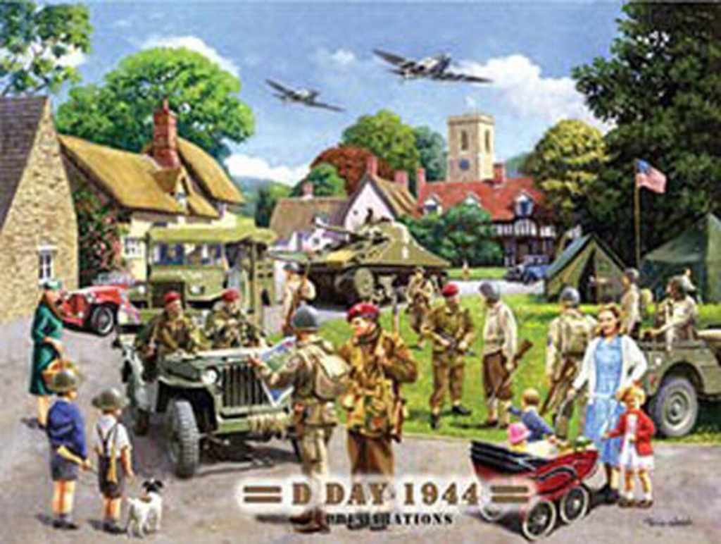[00088800255552] Targa Metallica Jeep D Day 1944 Preparations British Army Normandy Landings War