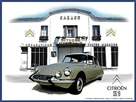 Targa metallica Citroen DS 19