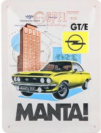 Targa Metallica Opel Manta GT/E