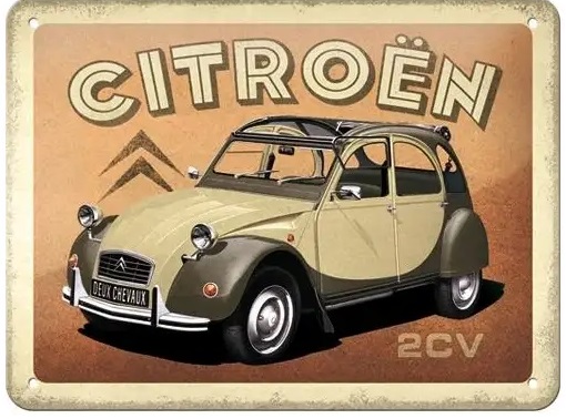 Targa Metallica Citroen 2CV