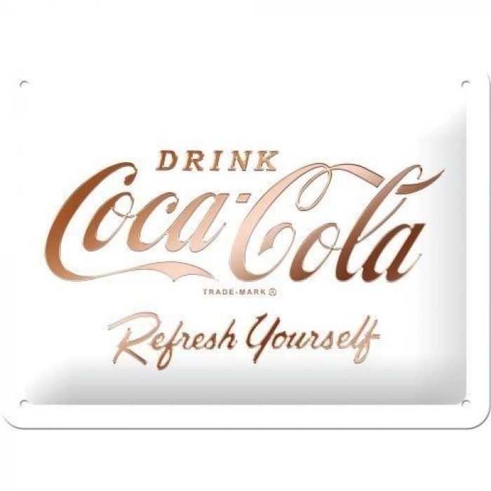Targa metallica Drink Coca-Cola Refresh Yourself
