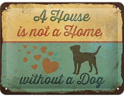 Targa Metallica A House is Not a Home without a Dog