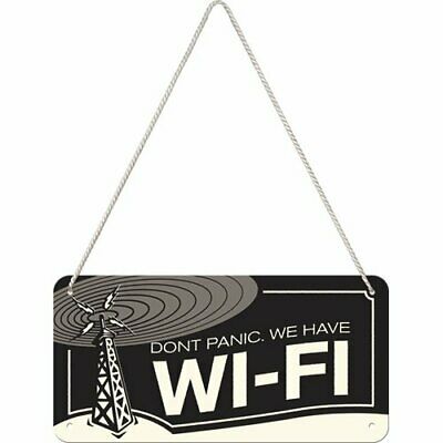 Targa Metallica WI-FI Don't Panic We Have