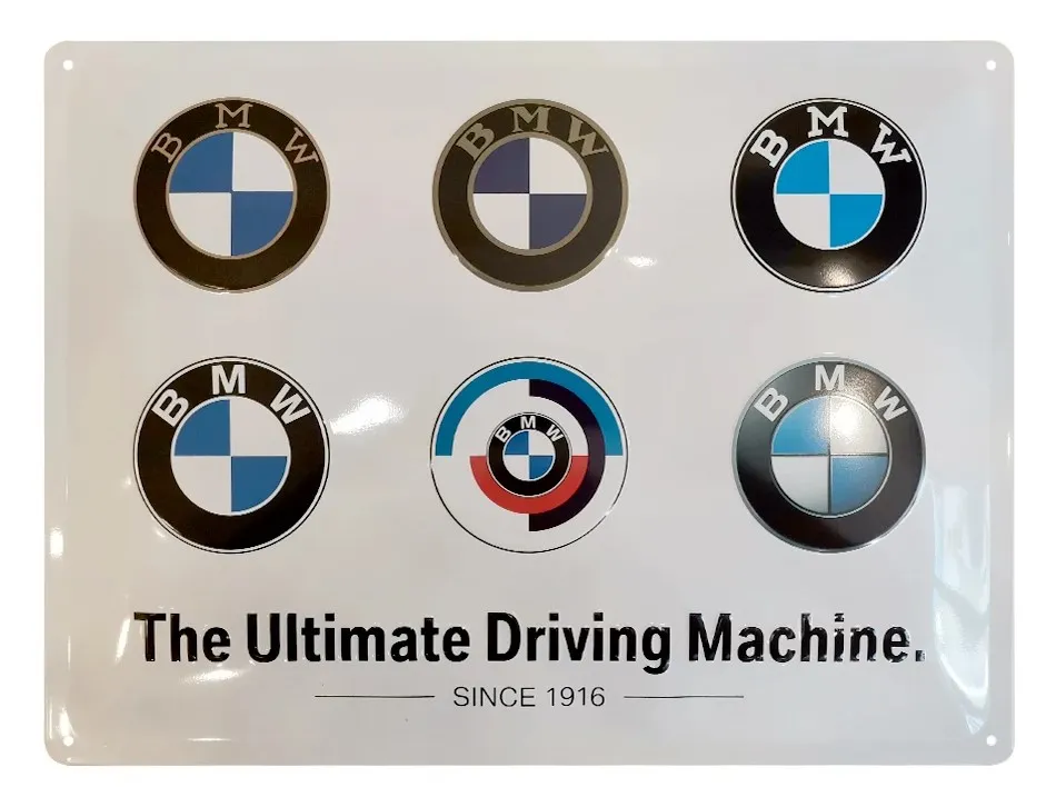 Targa Metallica BMW Logo Evolution Since 1916
