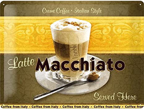 Targa Metallica Latte Macchiato