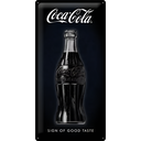 Targa Metallica Coca-Cola Black Sing Of Good Taste