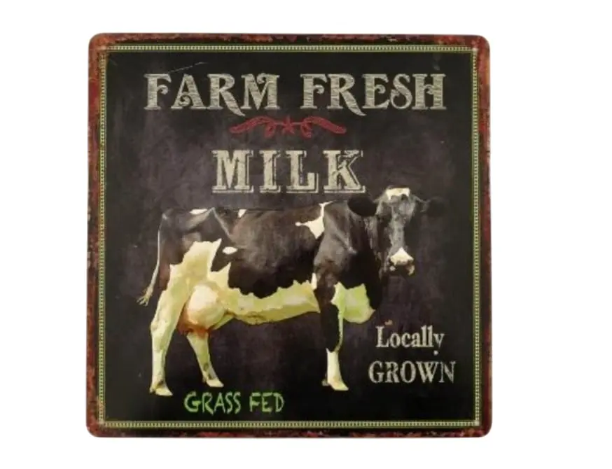 Targa Metallica Farm Fresh Milk