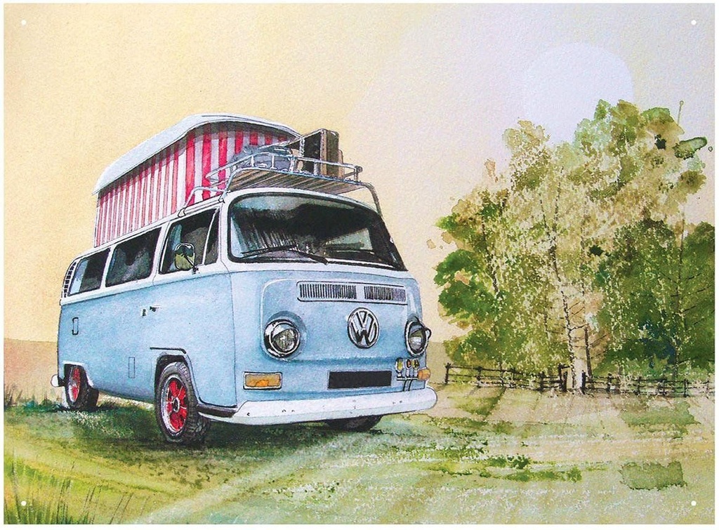 Volkswagen Watercolour Caravan