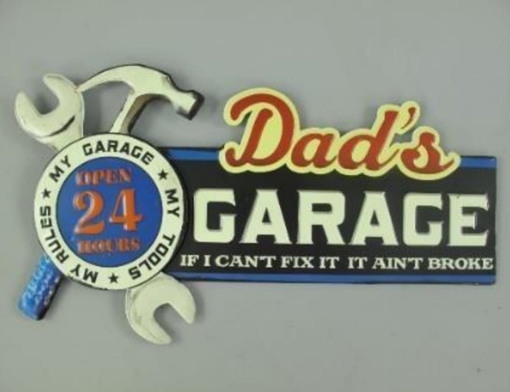 Targa Metallica Dad's Garage