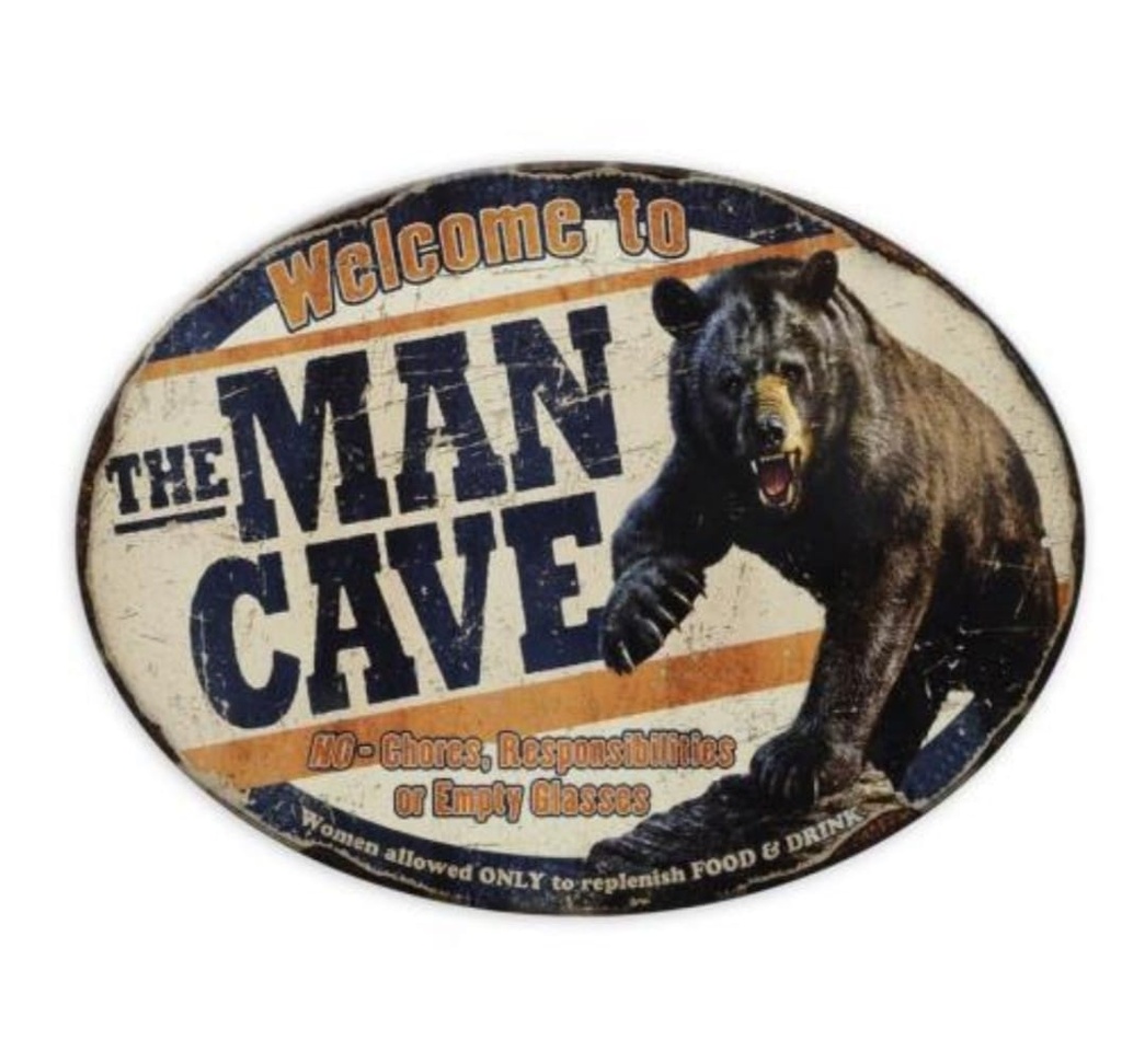 THE MAN CAVE CM. 40X30