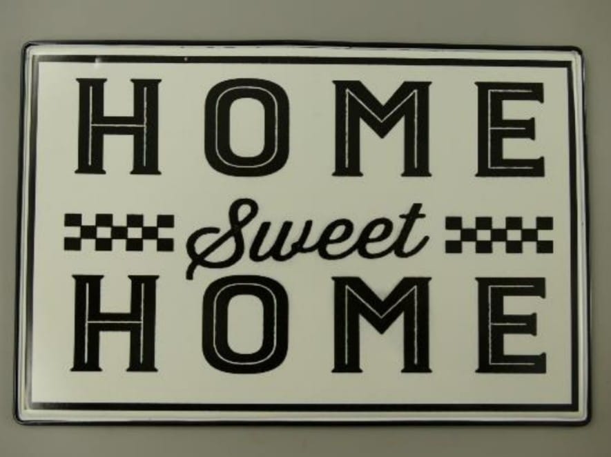Targa Metallica Home Sweet Home