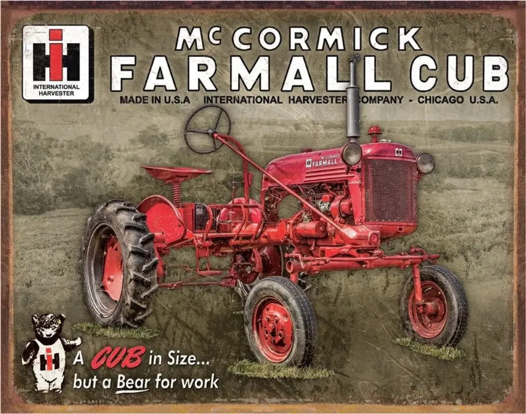 Targa metallica McCormick Farmall Cub