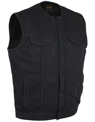 [DM981BK] Gilet Jeans Nero Uomo (S)