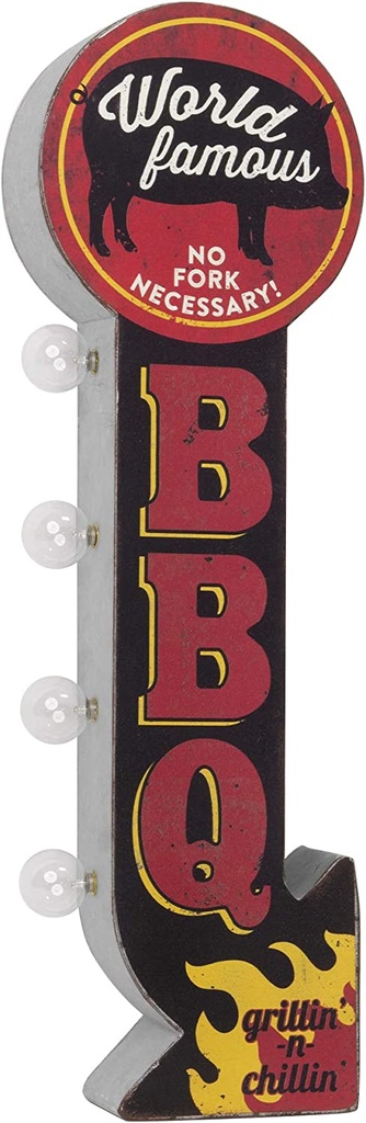 [680041396883] Insegna A Led BBQ World Famous